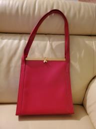 Paloma Picasso red leather bag image 1