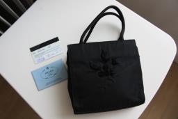 Prada black embroided evening bag image 1