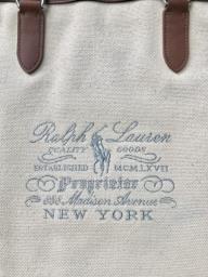 Ralph Lauren canvas and leather tote bag image 2