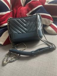Used Chanel hobo handbag in blue image 1