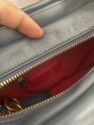 Used Chanel hobo handbag in blue image 4