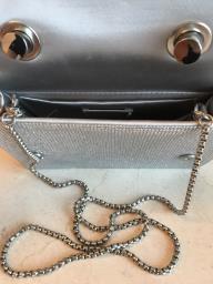Zara Sparkly Mini City Bag Silver image 4