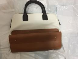 Zara Womens Dual Color Handbagbriefcas image 3