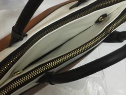 Zara Womens Dual Color Handbagbriefcas image 4