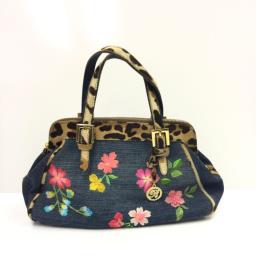 Blumarine denim with flowers handbag image 1