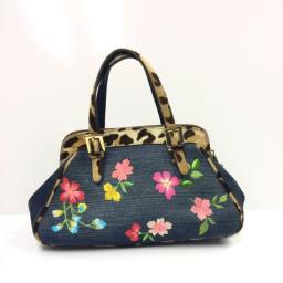 Blumarine denim with flowers handbag image 2