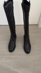 Bally black long leather boots image 1
