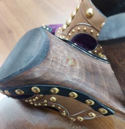 Black Sandals with Metalic Cover image 3