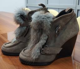 Brown Boots w Fur big Discount image 1