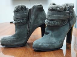 Grey Boots with High Heels image 1