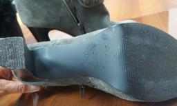 Grey Boots with High Heels image 2
