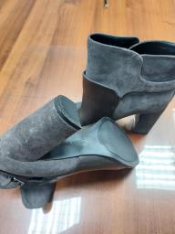 Grey Boots with High Heels image 1