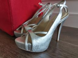 Made in Italy silver high-heel shoes image 3