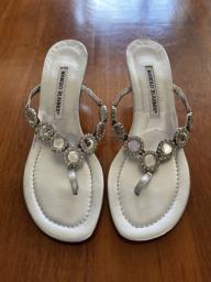 Manolo Blahnik Silver Sandals image 1