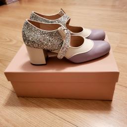 Miu Miu glitter block heels image 2