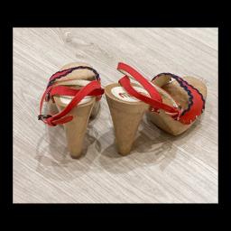 Prada Platform Sandals with Wooden Heels image 2