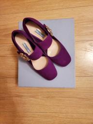Prada purple suede pumps image 2