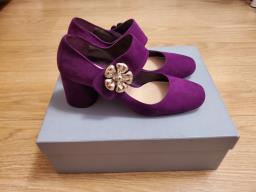 Prada purple suede pumps image 1