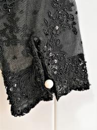 Black Sequin Lace 34 Sleeve Jacket image 4