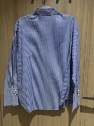 Blue  white striped shirt image 2
