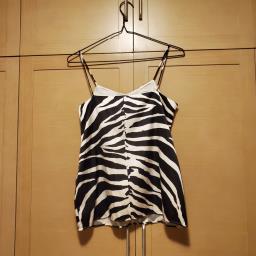 Carven black  white spaghetti strap top image 2