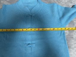 Chinese style blue cardigan image 3