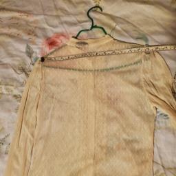 Cream color ruffle lace blouse image 3