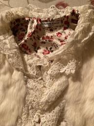 Dkny Peach Lace Top  Fur Vest image 3