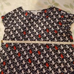 Dvf black silk top with  heart shape image 5