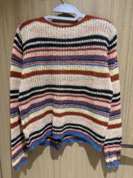 Horizontal striped cardigan image 2