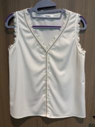 Italian brand white sleeveless top image 1