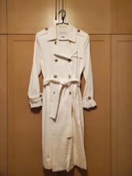 Jil Stuart beige cotton trench coat image 1