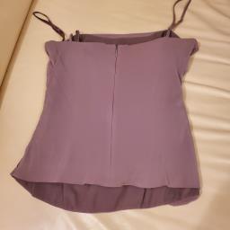 Khaki color silk cami crop top image 2