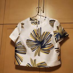 Wardrobe off white Korean crop top image 1