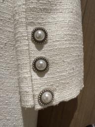 White blazer with silver stripe image 2
