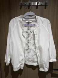 White jacket with embroidery on the back image 1