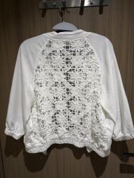 White jacket with embroidery on the back image 2