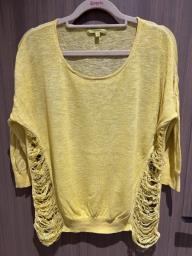 Yellow torn design top image 1