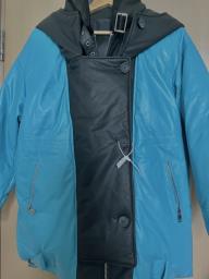 100 sheep leather duck down coat image 3
