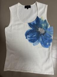 Lanvin sleeveless white top with sequins image 1