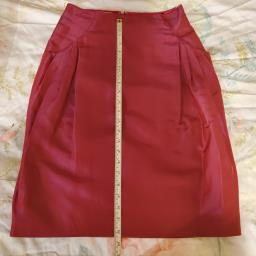 Moschino red silk pencil skirt image 4