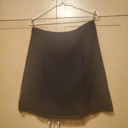 Prada black skirt with lace trim image 1