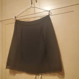 Prada black skirt with lace trim image 3