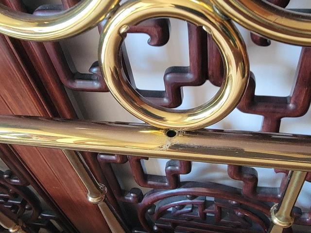 Brass bed frame plus simmons mattress