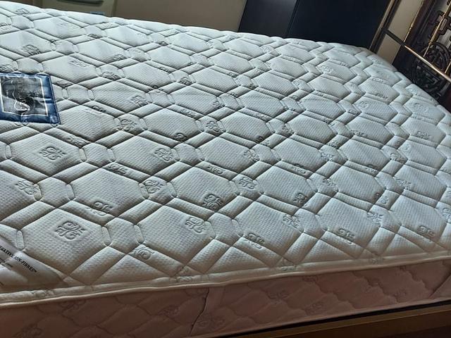 Brass bed frame plus simmons mattress