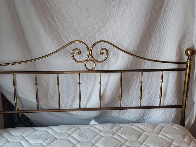 Brass bed frame plus simmons mattress
