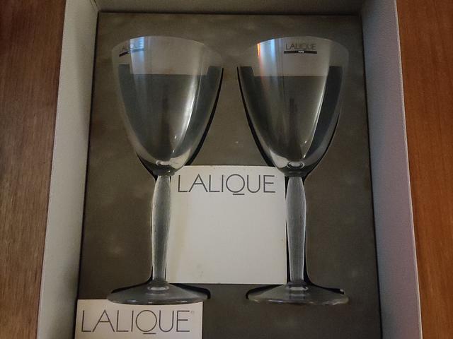 Lalique Louvre Crystal Wine Glasses ...