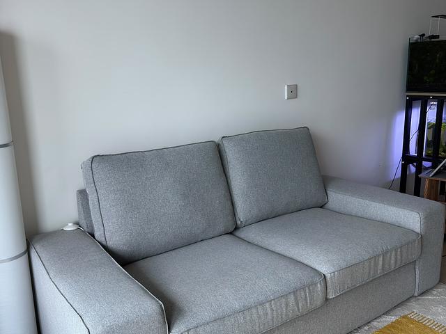 Grey 2-Seater Sofa without cushions
