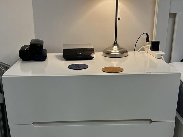 White 2-Drawer Bedside Table