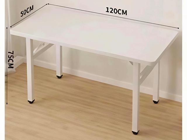 Sturdy white wood and metal folding tables